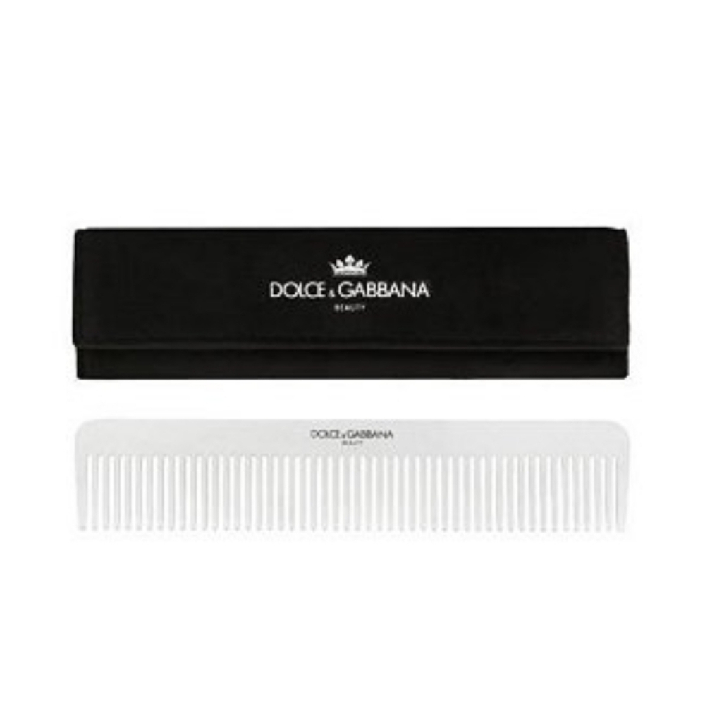 Dolce and gabbana men stainless steel special Ed Silver comb new in Suede case
